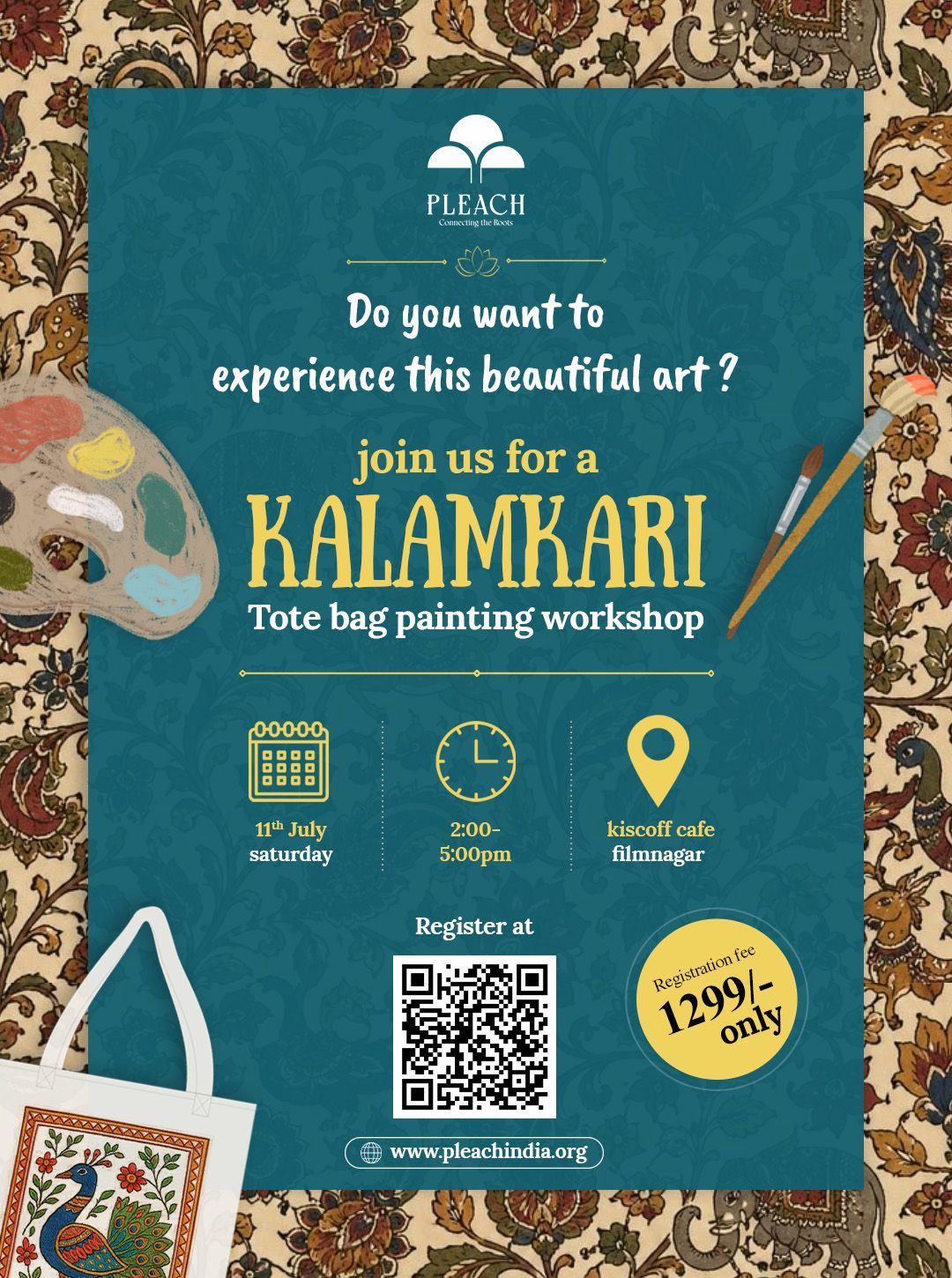 Kalamkari Tote Bag Painting Workshop