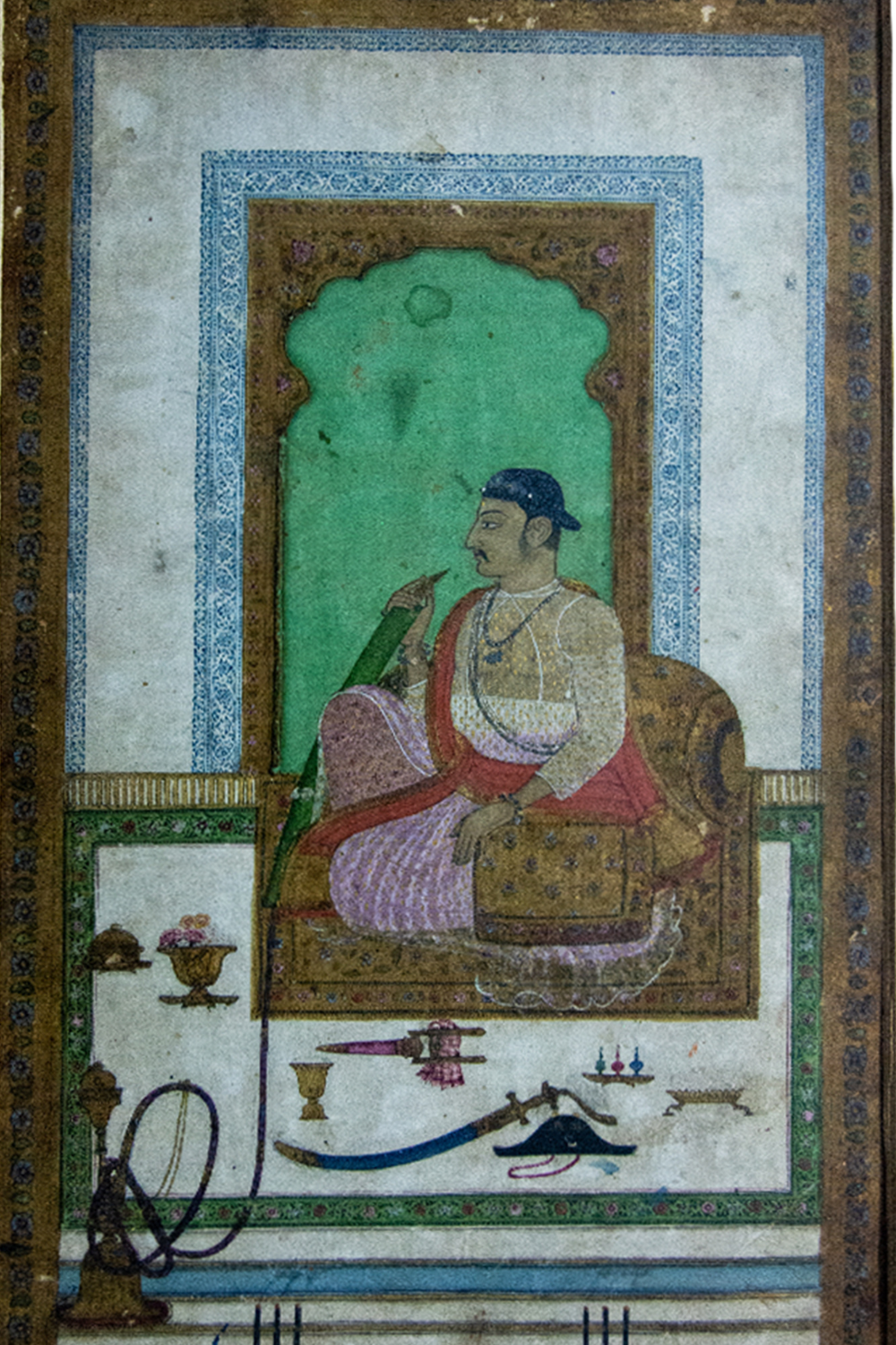 A King Smoking Hookah