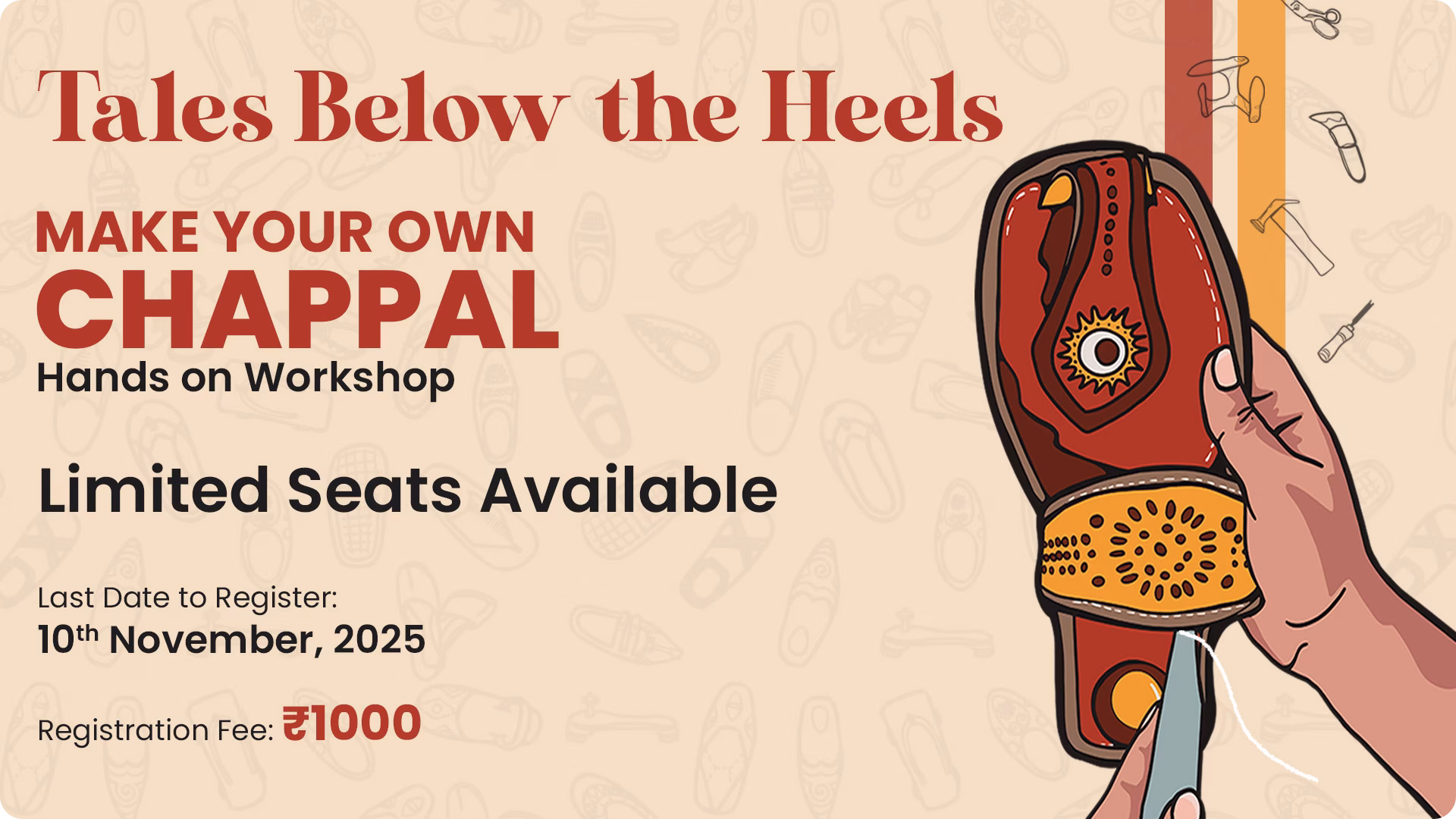 Make Your Own Chappal — workshop poster